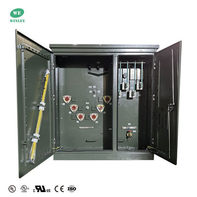 Купить UL сертифицированный 300Kva Pad Mount Трёхфазный нефтепогруженный распределительный трансформатор от 12470V до 480V с стандартами CT ANSI IEEE DOE 2016 Производство в сети