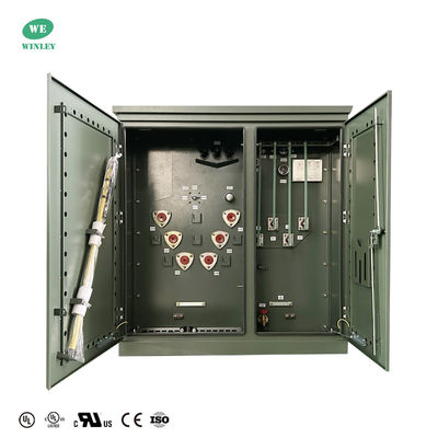 Купить UL сертифицирован 150Kva Трехфазный преобразователь с установкой на подставку, распределение с погружением масла 12.470V до 480V Соответствует стандартам ANSI IEEE CSA DOE2016 Производство в сети