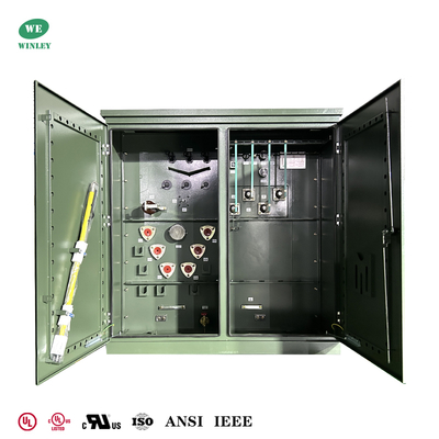 Купить UL 1500Kva Трехфазный трансформатор, установленный на подставке Распределение энергосистемы Многонапряжение 13,8 КВ 13,2 КВ 12,47 КВ до 480 В стандарты ASNI Производство в сети