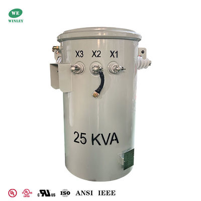 Купить 25Kva Single Phase Pole Mounted  Distribution Transformer Oil-immersed 7.2KV To 120V UL/cUL Listed Производство в сети