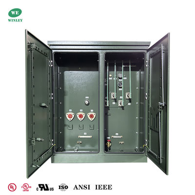 Купить Трансформатор трехфазный, 300 кВА, для установки на площадке, распределение электроэнергии, 2400 В на 480 В, внесен в список UL Производство в сети