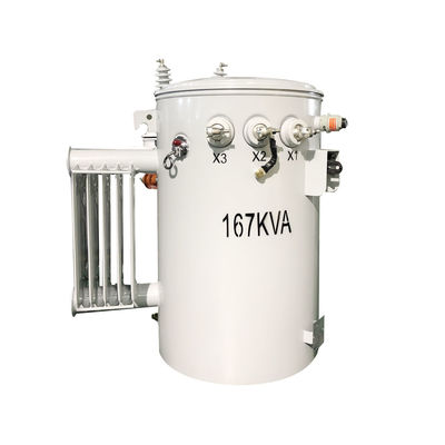 167kva Однофазный колонна установленный трансформатор CSP Тип масло погруженное распределение Шаг вниз 4160в До 480в