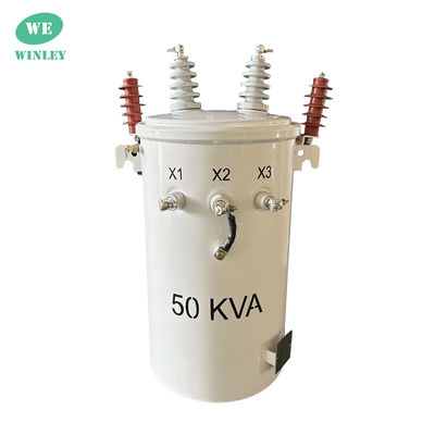 50kva однофазный столбик монтированный трансформаторный масло погруженный 12,47KV 304SS ANSI / IEEE C57