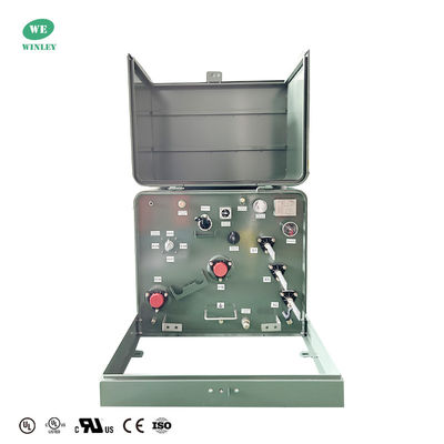 Однофазный трансформатор распределительный, устанавливаемый на площадке, 75 кВА, понижающий 34,5 кВ до 240 В, стандарты ANSI IEEE