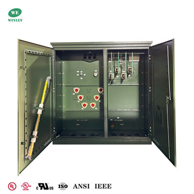 Трансформатор трехфазный, устанавливаемый на площадке, сертифицированный UL/CUL, 3750 кВА, 12,47 кВ на 480 В для распределения электроэнергии среднего напряжения